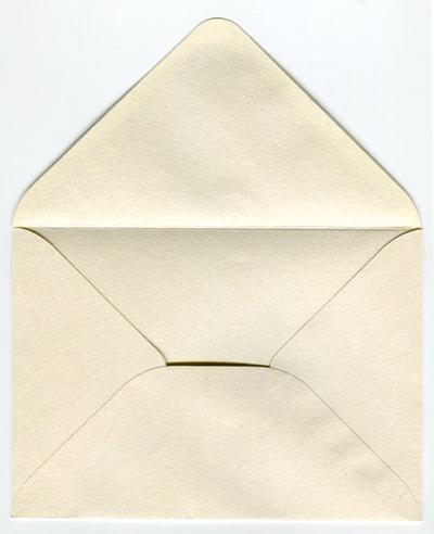 Decorative envelope cream glitter C6