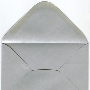 Decorative envelope pearl pale silver C6