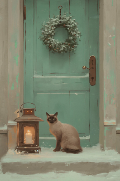 Tonkinese Kitten in Winter