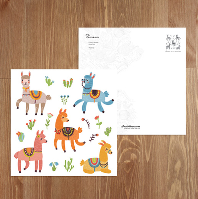 Colorful lamas