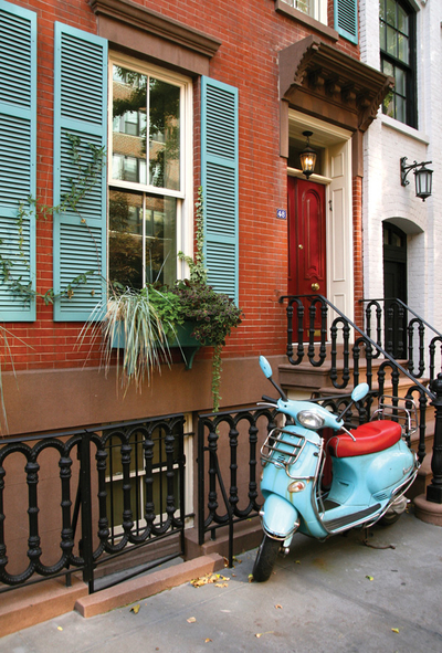 Blue Vespa