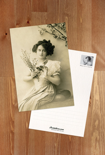 Girl with Easter catkins