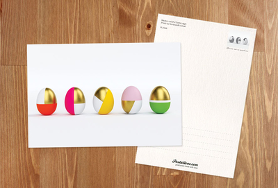 Modern colorful Easter eggs