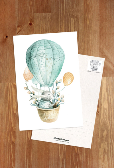 Easter bunny in a balloon