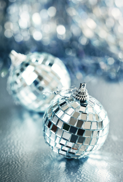 Silver Christmas ornaments