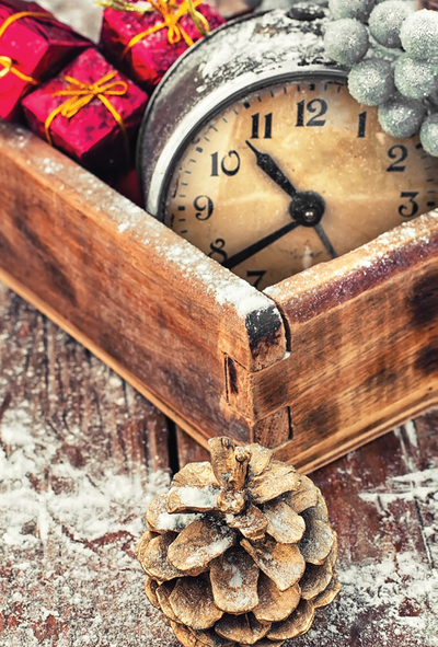 Christmas clock with the cone