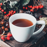 Autumn tea and chestnuts