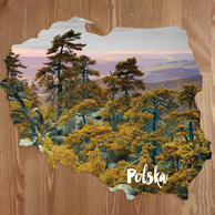 Map - Table Mountains, Szczeliniec in the autumn