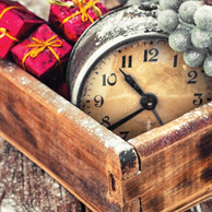 Christmas clock with the cone