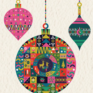 Retro Christmas decorations